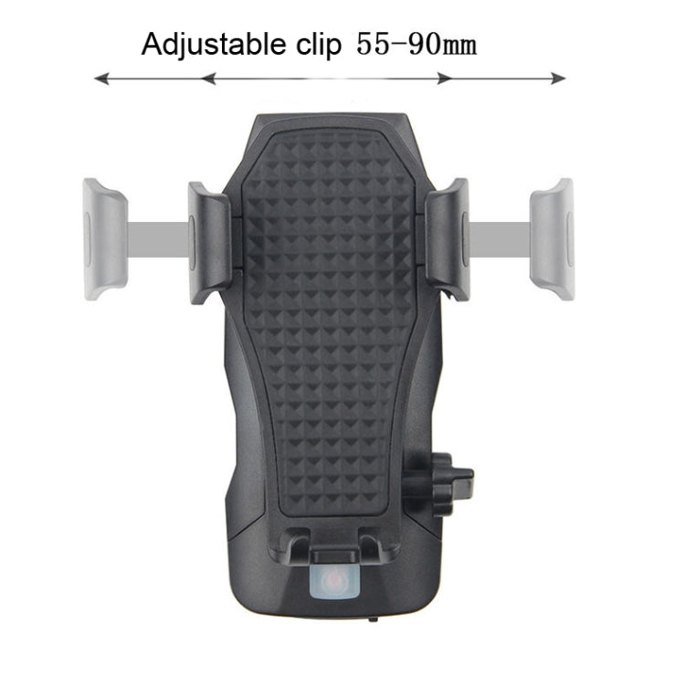 Skorter | 500LM Bicycle Light Mobile Phone Holder Multi-Function Riding Front Light With Horn 2400 mAh (Black Blue)