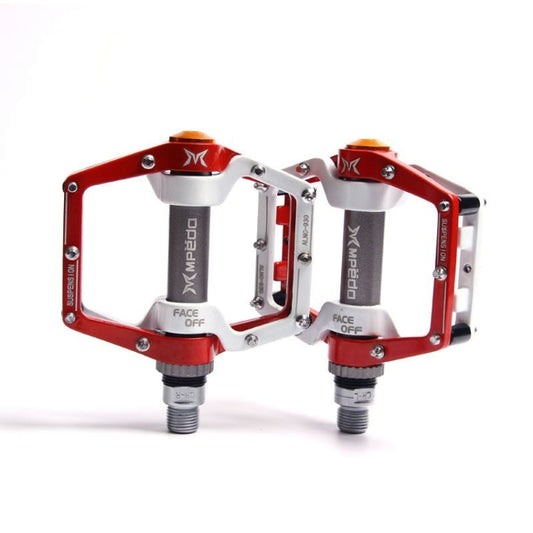Skorter | MPEDA Mountain Bike Bearing Pedal Ultra-Light Aluminum Alloy Non-Slip Bearing Pedal, Size: 930(White Red)