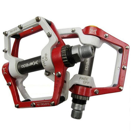 Skorter | MPEDA Mountain Bike Bearing Pedal Ultra-Light Aluminum Alloy Non-Slip Bearing Pedal, Size: 930(White Red)
