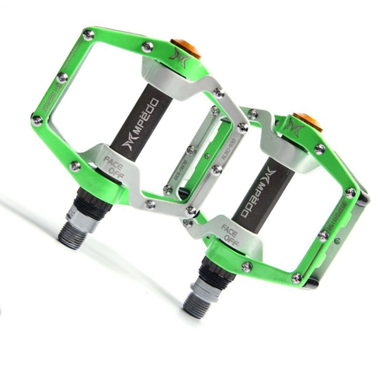 Skorter | MPEDA Mountain Bike Bearing Pedal Ultra-Light Aluminum Alloy Non-Slip Bearing Pedal, Size: 930(White Green)