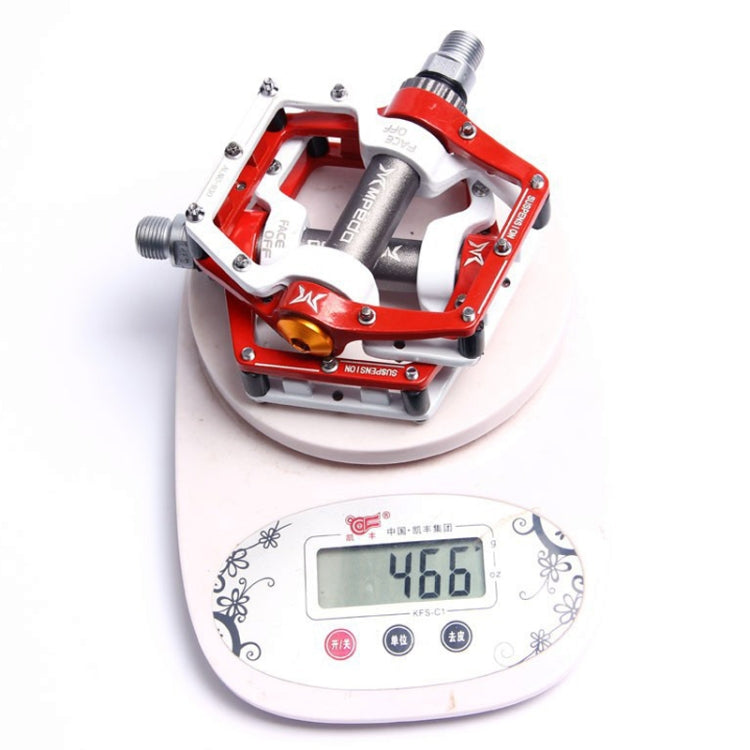Skorter | MPEDA Mountain Bike Bearing Pedal Ultra-Light Aluminum Alloy Non-Slip Bearing Pedal, Size: 930(White Blue)