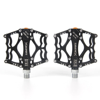 Skorter | Bicycle Pedal Mountain Bike Aluminum Alloy Palin Pedal Non-Slip Bearing Pedal(901 Black)