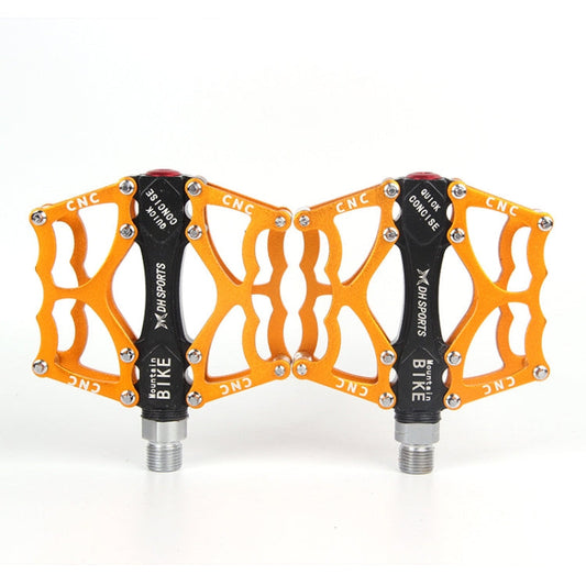 Skorter | Bicycle Pedal Mountain Bike Aluminum Alloy Palin Pedal Non-Slip Bearing Pedal(901 Yellow)