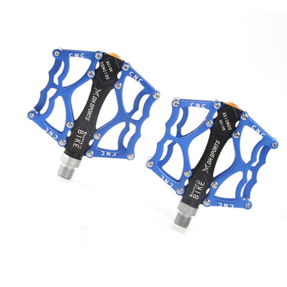 Skorter | Bicycle Pedal Mountain Bike Aluminum Alloy Palin Pedal Non-Slip Bearing Pedal(901 Blue)