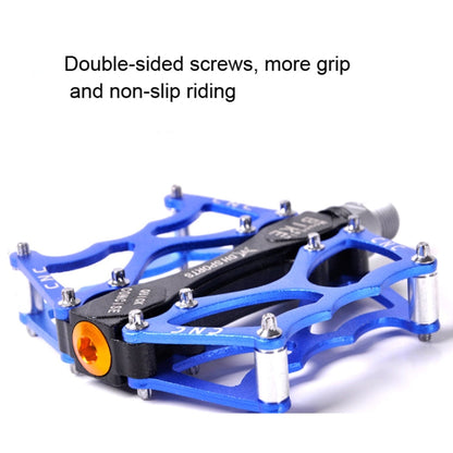 Skorter | Bicycle Pedal Mountain Bike Aluminum Alloy Palin Pedal Non-Slip Bearing Pedal(901 Red)