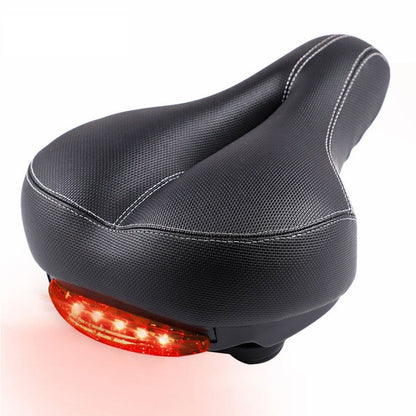 Skorter | Bicycle Seat With Taillights With Light Mountain Bike Bicycle Saddle Seat Cushion(Black)