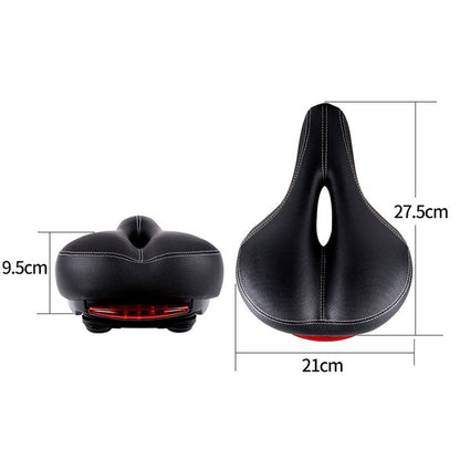 Skorter | Bicycle Seat With Taillights With Light Mountain Bike Bicycle Saddle Seat Cushion(Black)