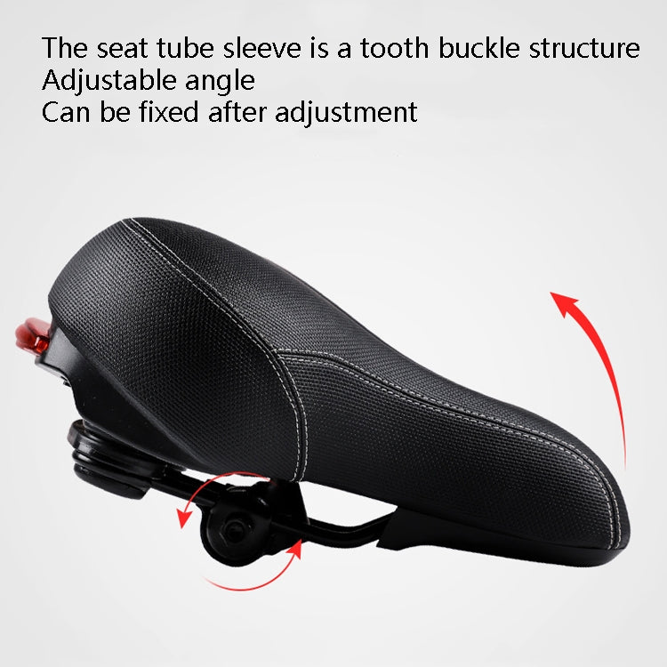 Skorter | Bicycle Seat With Taillights With Light Mountain Bike Bicycle Saddle Seat Cushion(Black)
