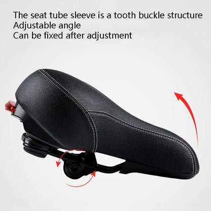 Skorter | Bicycle Seat With Taillights With Light Mountain Bike Bicycle Saddle Seat Cushion(Black)