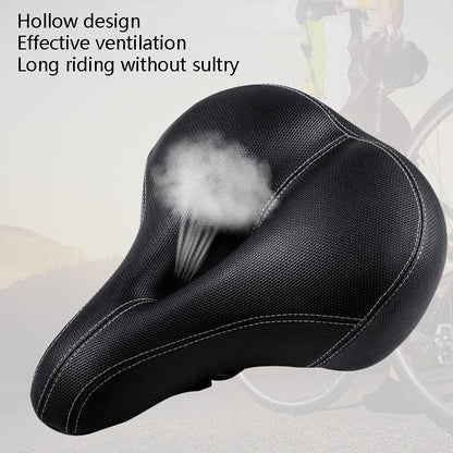 Skorter | Bicycle Seat With Taillights With Light Mountain Bike Bicycle Saddle Seat Cushion(Black)