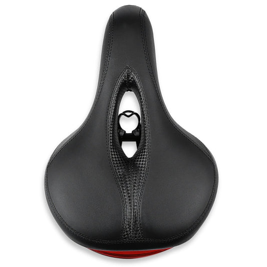 Skorter | Bicycle Cushion With Lamp Bicycle Saddle Mountain Bike Saddle(Black)
