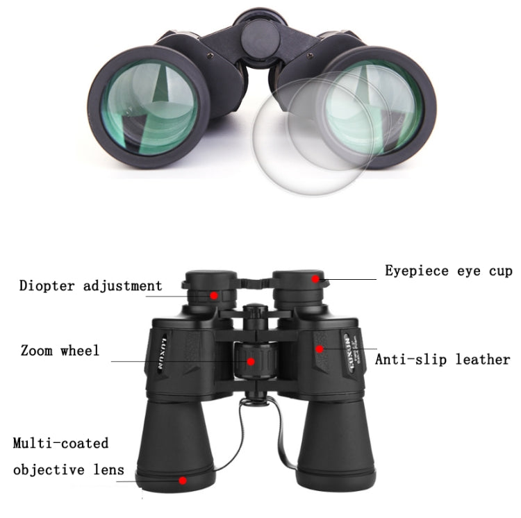 Skorter | Luxun 20X50 Outdoor Binoculars  Low Light Night Vision Non-Infrared High Power Binoculars(Black)