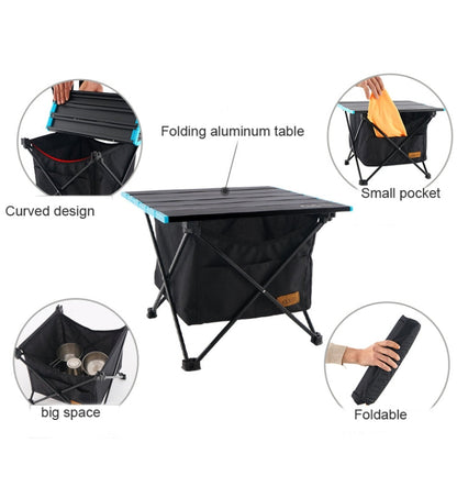 Skorter | CLS Outdoor Folding Picnic Table Storage Hanging Bag Portable Invisible Pocket Storage Hanging Pocket,Style: Table Small + Small Pocket