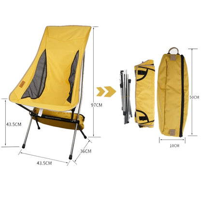 Skorter | CLS Outdoor Folding Chair Heightening Portable Camping Fishing Chair(Yellow)