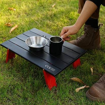 Skorter | CLS Outdoor Mini Folding Table Camping Tent Table Camping Portable Coffee Table(Red)
