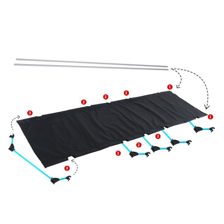 Skorter | CLS Outdoor Lightweight Folding Bed Camping Simple Leisure Bed (Black)