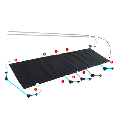 Skorter | CLS Outdoor Lightweight Folding Bed Camping Simple Leisure Bed (Black)