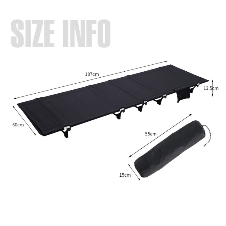 Skorter | CLS Outdoor Lightweight Folding Bed Camping Simple Leisure Bed (Black)