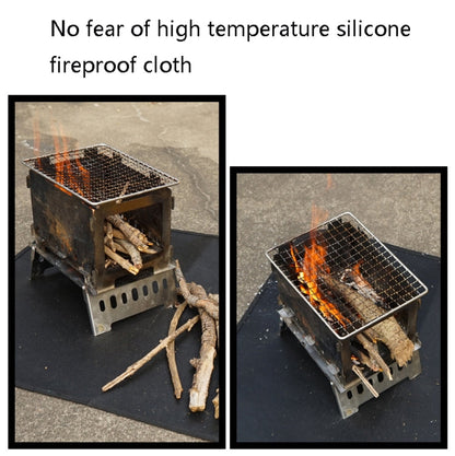 Skorter | CLS Outdoor Camping Silicone Fireproof Cloth Picnic Barbecue Heat Insulation Pad, Size: XL: 800x750mm