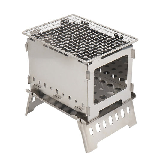 Skorter | Outdoor Folding Card Stove Barbecue Rack Camping Windproof Burning Fire Station