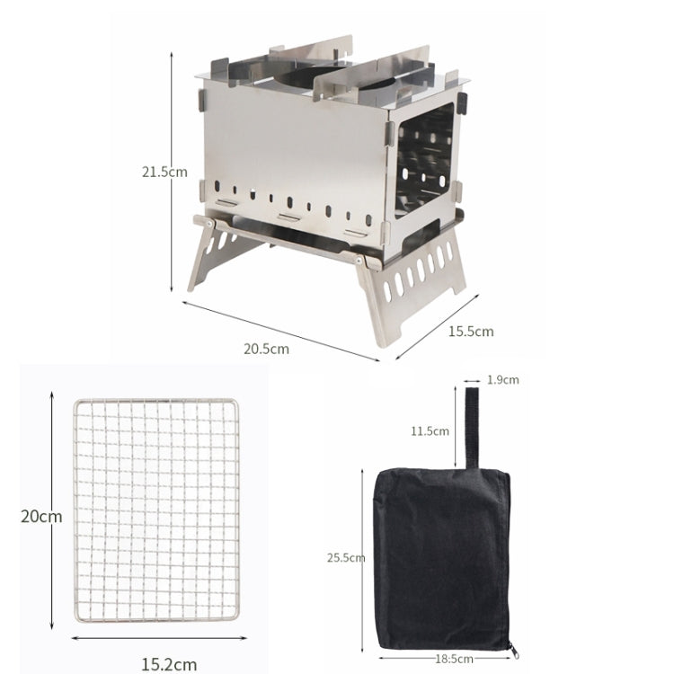 Skorter | Outdoor Folding Card Stove Barbecue Rack Camping Windproof Burning Fire Station