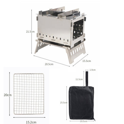 Skorter | Outdoor Folding Card Stove Barbecue Rack Camping Windproof Burning Fire Station