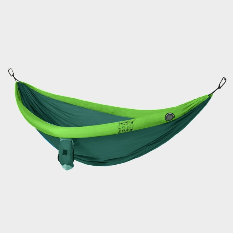 Skorter | Outdoor Double Inflatable Hammock Anti-Rollover Camping Swing, Size: 270x140cm(Dark Green)