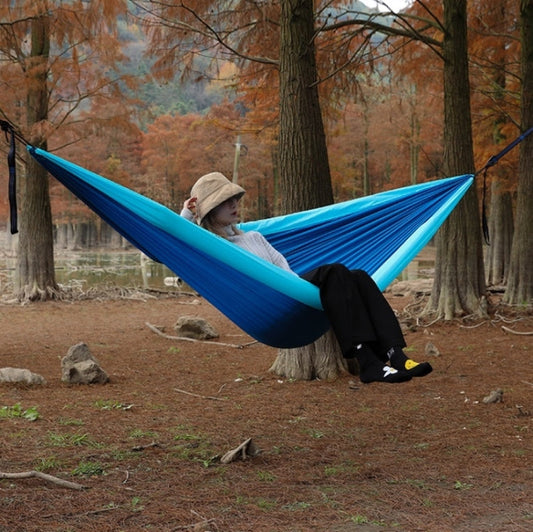 Skorter | Outdoor Double Inflatable Hammock Anti-Rollover Camping Swing, Size: 270x140cm(Royal Blue)