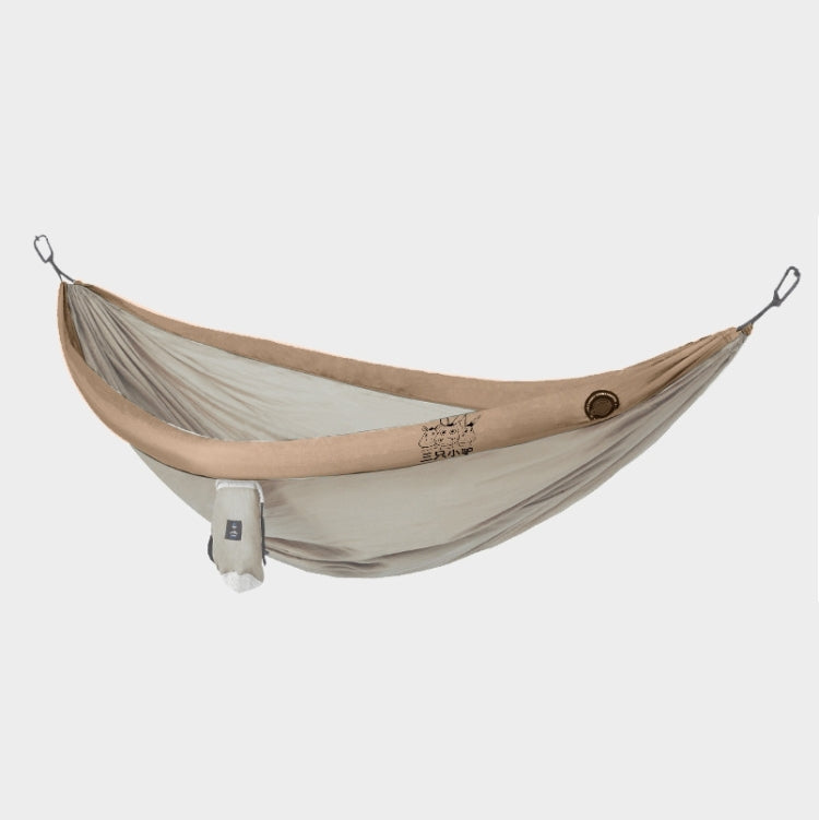 Skorter | Outdoor Double Inflatable Hammock Anti-Rollover Camping Swing, Size: 270x140cm(Khaki)