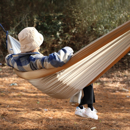 Skorter | Outdoor Double Inflatable Hammock Anti-Rollover Camping Swing, Size: 270x140cm(Khaki)