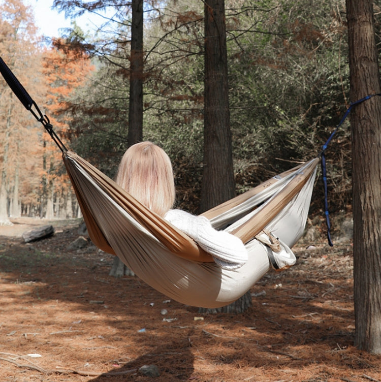Skorter | Outdoor Double Inflatable Hammock Anti-Rollover Camping Swing, Size: 270x140cm(Khaki)