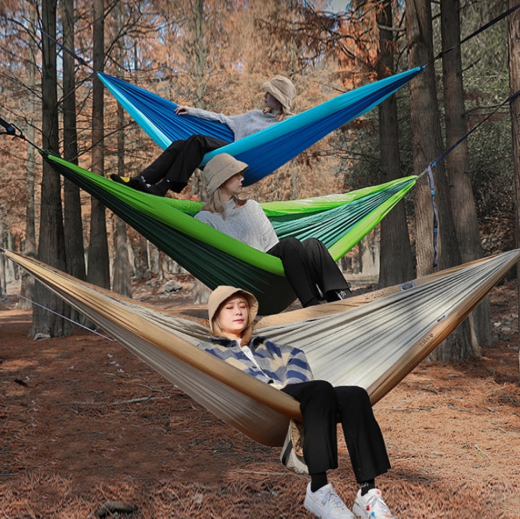 Skorter | Outdoor Double Inflatable Hammock Anti-Rollover Camping Swing, Size: 270x140cm(Khaki)