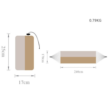 Skorter | Outdoor Double Inflatable Hammock Anti-Rollover Camping Swing, Size: 270x140cm(Khaki)