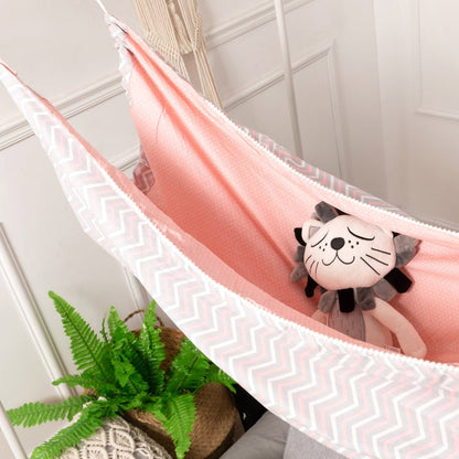 Skorter | Children Swing Indoor Outdoor Hanging Basket  Household Cartoon Hammock(Pink Wave)