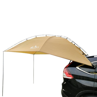Skorter | LADUTA Outdoor Self-Driving Tour Barbecue Camping Car Side Tent Car Tail Extension Tent Supplies(Painted Silver)