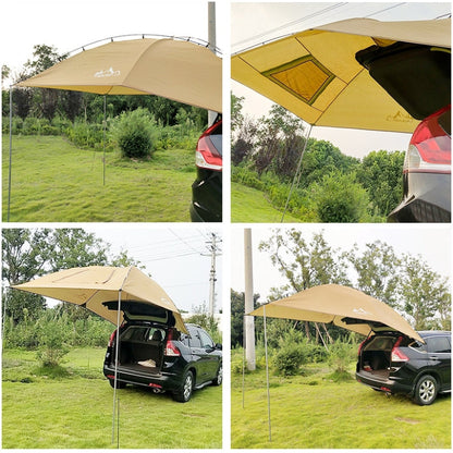Skorter | LADUTA Outdoor Self-Driving Tour Barbecue Camping Car Side Tent Car Tail Extension Tent Supplies(Grey Blue)