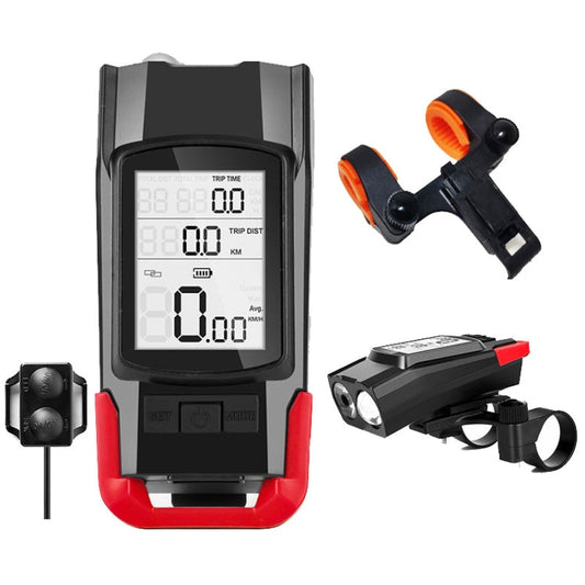 Skorter | 3 In 1 Wireless Bicycle Code Meter Lamp Strong Light Front Light, Colour: Upgrade Floating (Red)