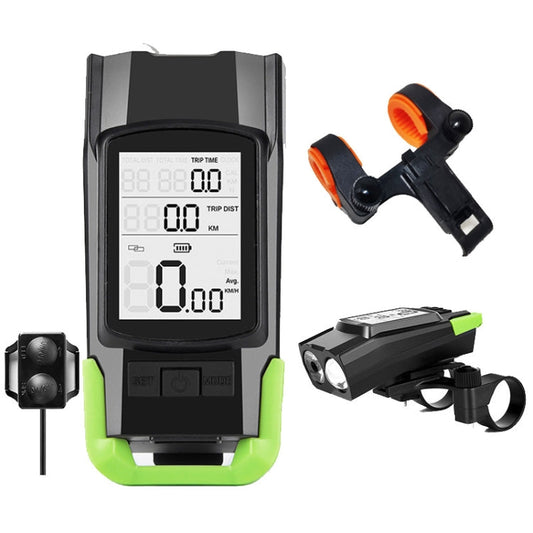 Skorter | 3 In 1 Wireless Bicycle Code Meter Lamp Strong Light Front Light, Colour: Upgrade Floating (Green)