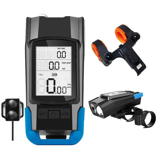 Skorter | 3 In 1 Wireless Bicycle Code Meter Lamp Strong Light Front Light, Colour: Upgrade Floating (Blue)