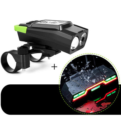 Skorter | 3 In 1 Wireless Bicycle Code Meter Lamp Strong Light Front Light, Colour: Green Upgrade Floating + Tail Light