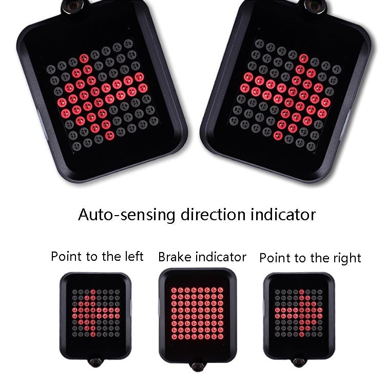 Skorter | Intelligent Steering Brake Tail Light USB Rechargeable Bicycle Light Cycling Warning Safety Light