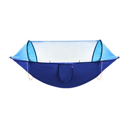 Skorter | Anti-Rollover Automatic Quick-Opening Mosquito Net Hammock Outdoor Camping Double Anti-Mosquito Hammock, Size: 290x140cm(Blue)