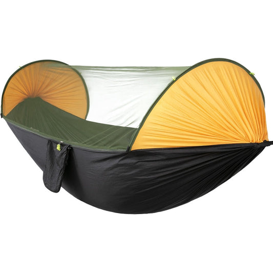 Skorter | Anti-Rollover Automatic Quick-Opening Mosquito Net Hammock Outdoor Camping Double Anti-Mosquito Hammock, Size: 290x140cm(Yellow Black)