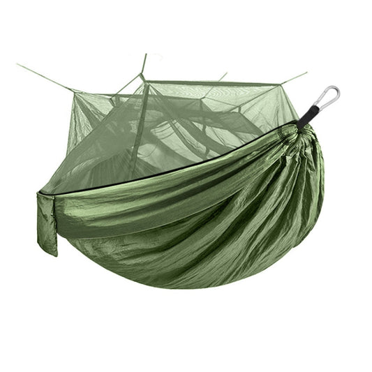 Skorter | Encryption Mosquito Net Hammock Outdoor Camping Anti-Mosquito Net Gauze Hammock, Size: 260x140cm(Army Green)