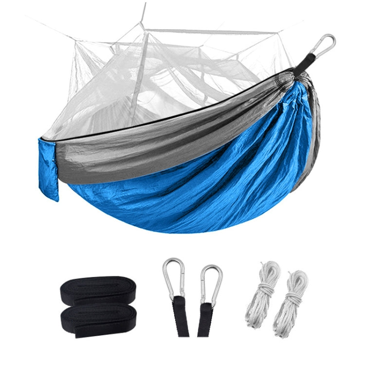 Skorter | Encryption Mosquito Net Hammock Outdoor Camping Anti-Mosquito Net Gauze Hammock, Size: 260x140cm(Dark Blue Grey)