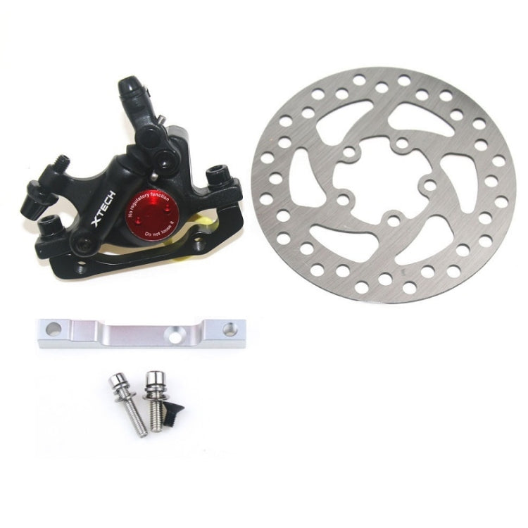 Skorter | 3 in 1 Scooter Modified Hydraulic Brake + 120mm Disc Brake Disc + Modified Seat Set For Xiaomi Mijia M365 Pro(Black Brake + Silver Adapter)