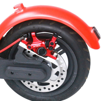 Skorter | 3 in 1 Scooter Modified Hydraulic Brake + 120mm Disc Brake Disc + Modified Seat Set For Xiaomi Mijia M365 Pro(Red Brake + Silver Adapter)