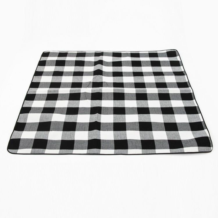 Skorter | FP1409 6mm Thickened Moisture-Proof Beach Mat Outdoor Camping Tent Mat With Storage Bag 150x200cm(Black White Grid)