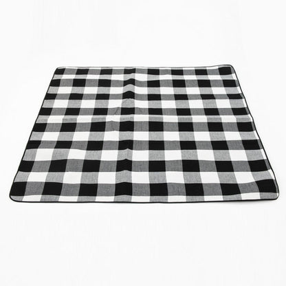 Skorter | FP1409 6mm Thickened Moisture-Proof Beach Mat Outdoor Camping Tent Mat With Storage Bag 150x200cm(Black White Grid)