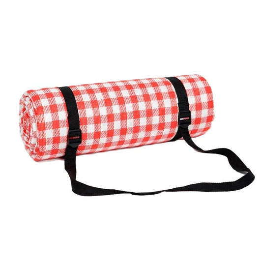 Skorter | FP1409 6mm Thickened Moisture-Proof Beach Mat Outdoor Camping Tent Mat With Storage Bag 200x200cm(Red White Grid)